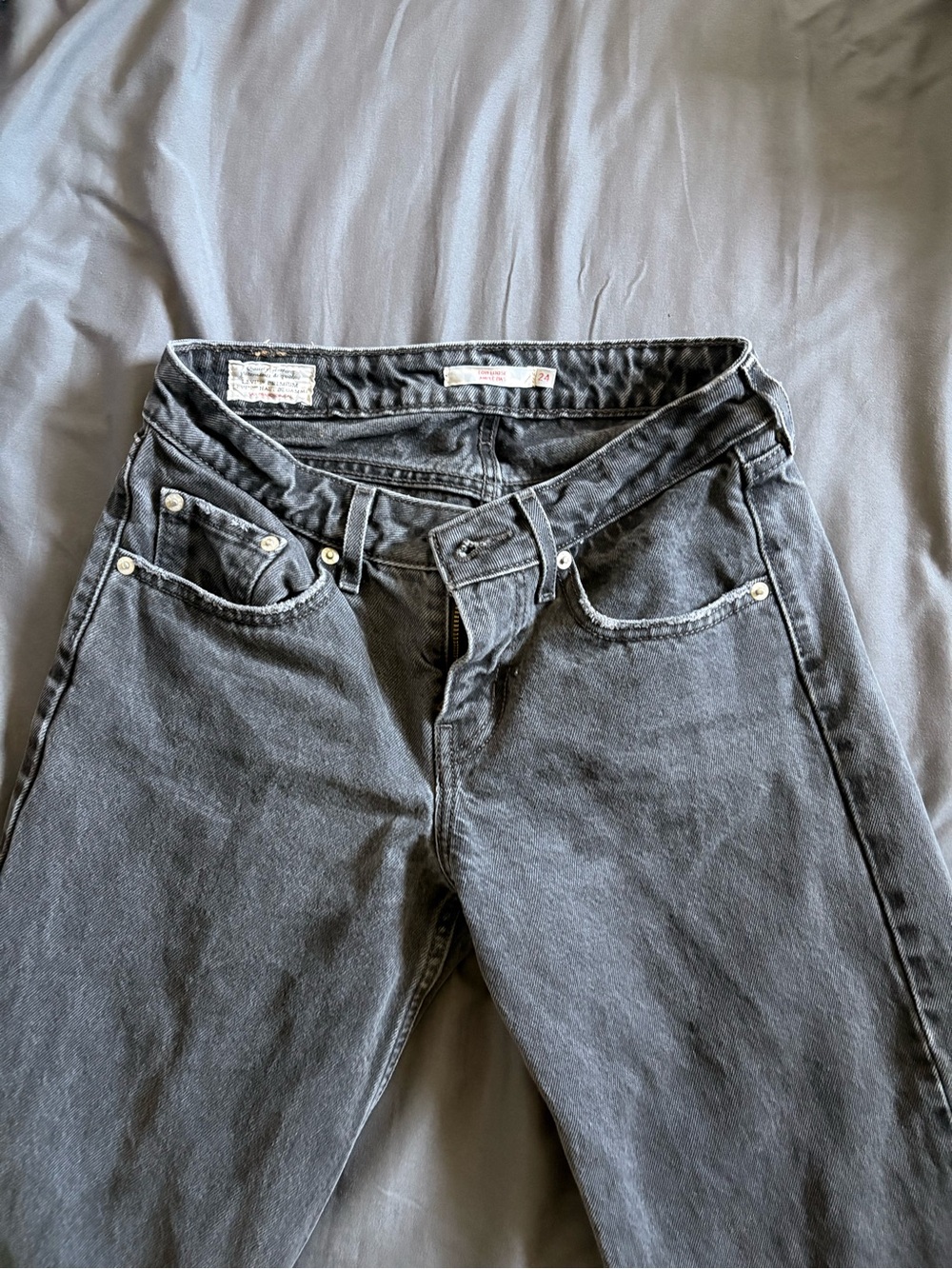 Levi's Black Vintage-Style Low-Rise Jeans
